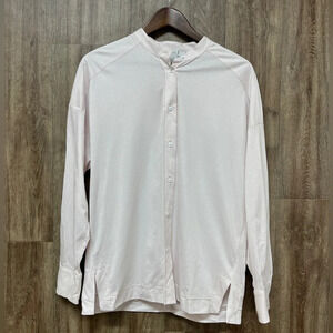 NWOT MaxMara Blush Pink Striped Button Down